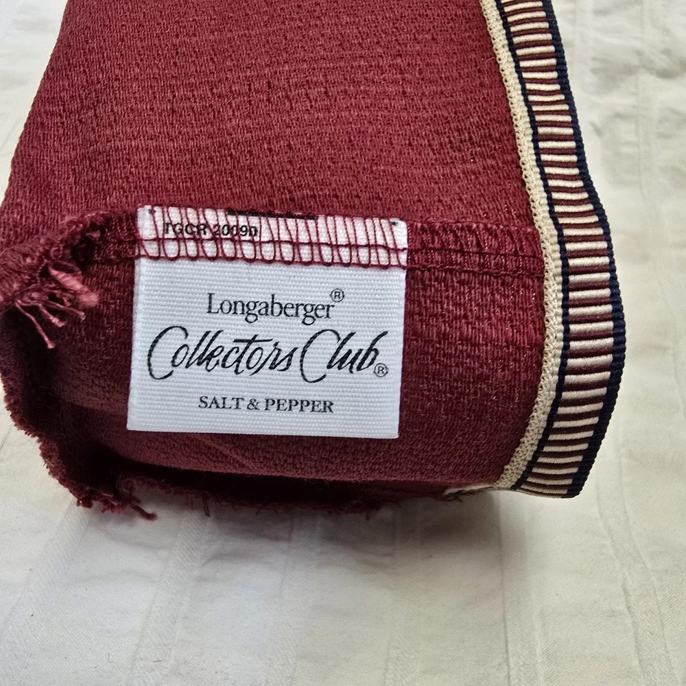 Longaberger‎ Collectors Club Proudly American Salt Pepper Basket Liner Protector